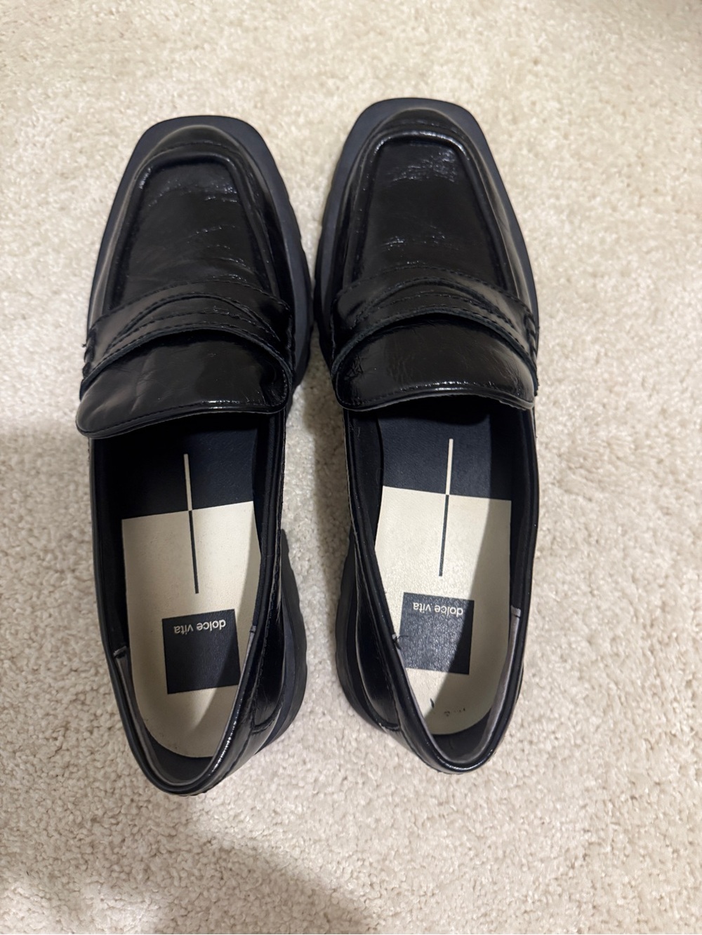 Dolce Vita Black Women’s Patent Leather Penny Loafers